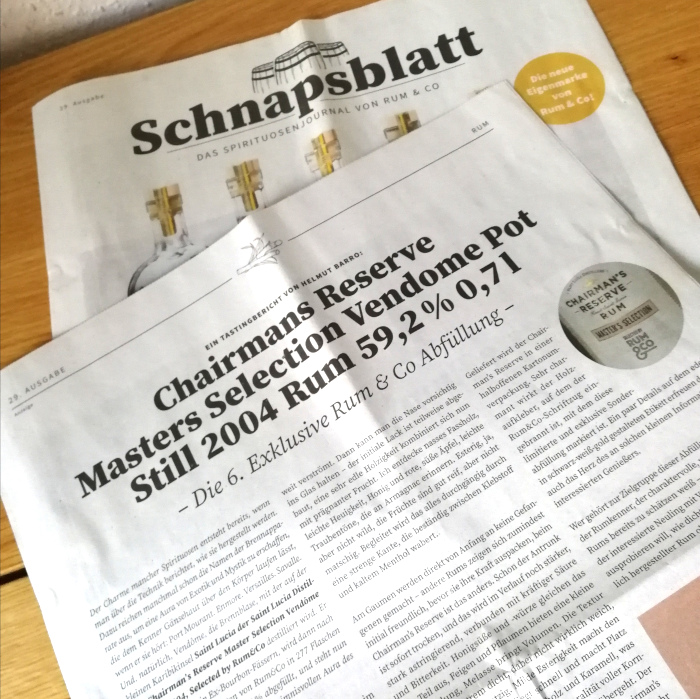 Chairman's Reserve Bericht im Schnapsblatt